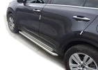 Бокові пороги KB001 (2 шт., нерж) 60 мм для Kia Sportage 2015-2021 рр - 1