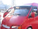 Козирьок на лобове скло (чорний глянець, 5мм) для Ford Transit 1991-2000 рр - 2