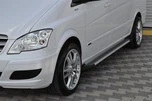 Бокові пороги Line (2 шт., Алюм.) Коротка (short) і Середня (long) для Mercedes Vito W639 2004-2014 рр - 1