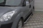 Бокові пороги Fullmond (2 шт., алюміній) Стандартна база для Fiat Doblo II 2010-2022 рр - 1