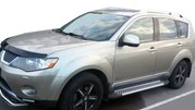 Бокові пороги Allmond Grey (2 шт., алюм.) для Mitsubishi Outlander 2006-2012рр - 1