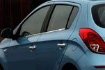 Нижні молдинги стекол (4 шт., Нерж) для Hyundai I-20 2012-2014 рр - 1