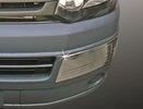 Кути на передній бампер (2 шт, нерж) для Volkswagen T5 2010-2015 рр - 1