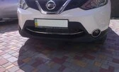 Накладка на передній бампер (2014-2017, нерж) Carmos - Турецька сталь для Nissan Qashqai рр - 2