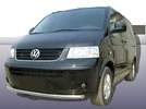 Нижня одинарна губа (нерж) 51мм для Volkswagen T5 Multivan 2003-2010 рр - 2