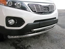 Передня нижня дуга (нерж) для Kia Sorento II XM 2009-2014 рр - 1
