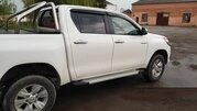 Бокові пороги Allmond Grey (2 шт., алюміній) для Toyota Hilux 2015- рр - 8