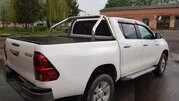 Бокові пороги Allmond Grey (2 шт., алюміній) для Toyota Hilux 2015- рр - 5