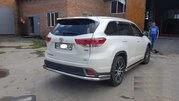 Задній захист AK005-2 (2 шт., нерж) для Toyota Highlander 2013-2019 рр - 2