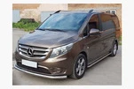 Передній захист ST008 (нерж.) для Mercedes Vito / V-class W447 2014- рр - 1