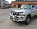 Кенгурятник QT007 (нерж) для Nissan Patrol Y61 1997-2011 рр - 2