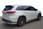 Задній захист AK005-2 (2 шт., нерж) для Toyota Highlander 2013-2019 рр - 1