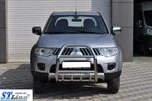 Кенгурятник QT007 (нерж.) для Mitsubishi L200 2006-2015 рр - 2