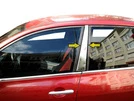 Накладки на стійки (2 шт, нерж) для Renault Megane II 2004-2009 рр - 1