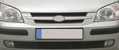 Накладки на решітку радіатора (2 част., Нерж.) для Hyundai Getz - 3
