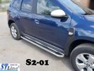 Бокові пороги Premium (2 шт., нерж.) Ø60 для Dacia Duster 2018-2024 рр - 3
