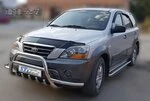 Кенгурятник з вусами WT003 (нерж.) для Kia Sorento I BL 2002-2009 рр - 3