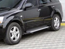 Бокові пороги Allmond Grey (2 шт., алюм.) для Kia Sorento I BL 2002-2009 рр - 1