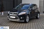 Передній захист ST008 (нерж.) для Ford Kuga 2008-2013 рр - 2