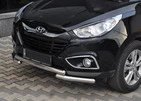 Передня дуга ST014-1 (нерж.) для Hyundai IX-35 2010-2015 рр - 1