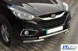 Передня дуга ST014-1 (нерж.) для Hyundai IX-35 2010-2015 рр - 4