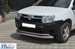Передній захист ST017 (нерж.) для Renault Duster 2008-2017 рр - 2
