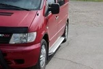 Бокові пороги Allmond Grey (2 шт., алюм.) для Mercedes Vito W638 1996-2003 рр - 1