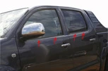 Молдинг скла (4 шт, нерж) Carmos - Турецька сталь для Toyota Hilux 2006-2015 рр - 1