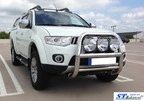 Кенгурятник WT018 (нерж.) для Mitsubishi L200 2006-2015 рр - 2