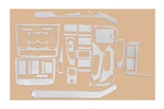 Накладки на панель Meric (Передня частина -2025 вставки в салон) 2004-2006, Алюміній для Mercedes Viano рр - 1