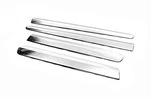 Молдинг дверний (4 шт., нерж.) OmsaLine - Італійська нержавійка для Fiat Doblo II 2010-2022 рр - 4