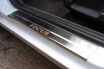 Накладки на пороги (Carmos, 4 шт, нерж.) для Ford Focus II 2008-2011 рр - 6
