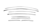 Верхні молдинги стекол (8 шт, нерж) для Ford Fiesta 2008-2017 рр - 2