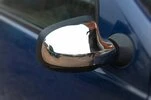 Накладки на дзеркала (верхня частина, 2 шт, нерж) для Renault Logan I 2008-2013 рр - 6