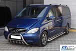 Кенгурятник WT003/004 (нерж.) 50мм, без напису для Mercedes Viano 2004-2014 рр - 5