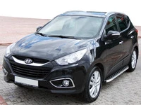 Бокові пороги BlackLine (2 шт, алюміній) для Hyundai IX-35 2010-2015 рр