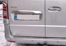 Планка над номером 2-дверний (нерж) для Mercedes Vito / V-class W447 2014- рр