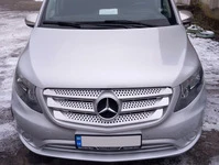 Накладки на решітку 2014-2020 (5 шт, нерж) Carmos - Турецька сталь для Mercedes Vito / V-class W447 2014- рр