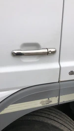 Накладки на ручки (2 шт, нерж) Carmos - Турецька сталь для Mercedes Atego