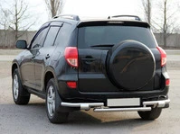 Задній захист AK005-2 (2 шт., нерж) для Toyota Rav 4 2006-2013 рр