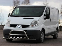 Кенгурятник із вусами WT003-15 (нерж.) для Renault Trafic 2001-2015 рр