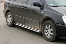 Бокові пороги KB001 (нерж) 60 мм для Kia Carnival 2002-2013 рр