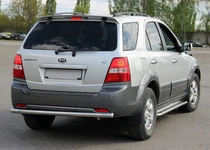 Задня дуга AK002 (нерж.) для Kia Sorento I BL 2002-2009 рр