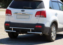 Задня дуга AK002-2 (нерж.) для Kia Sorento II XM 2009-2014 рр