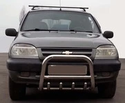 Кенгурятник QT006 (нерж) для Chevrolet Niva