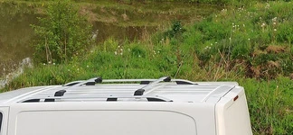 Перемички на рейлінги без ключа (2 шт) Чорний для Toyota Proace