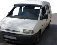 Козирьок на лобове скло (чорний глянець, 5мм) для Fiat Scudo 1996-2007 рр