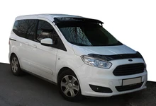Козирьок на лобове скло (чорний глянець, 5мм) для Ford Courier 2014-2023 рр