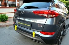 Накладка на кант багажника (2 частини, нерж) для Hyundai Tucson TL 2016-2021рр