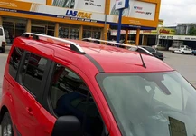 Рейлінги OmsaLine Elegance (2 шт, сірі) Коротка база для Ford Connect 2014-2021 рр